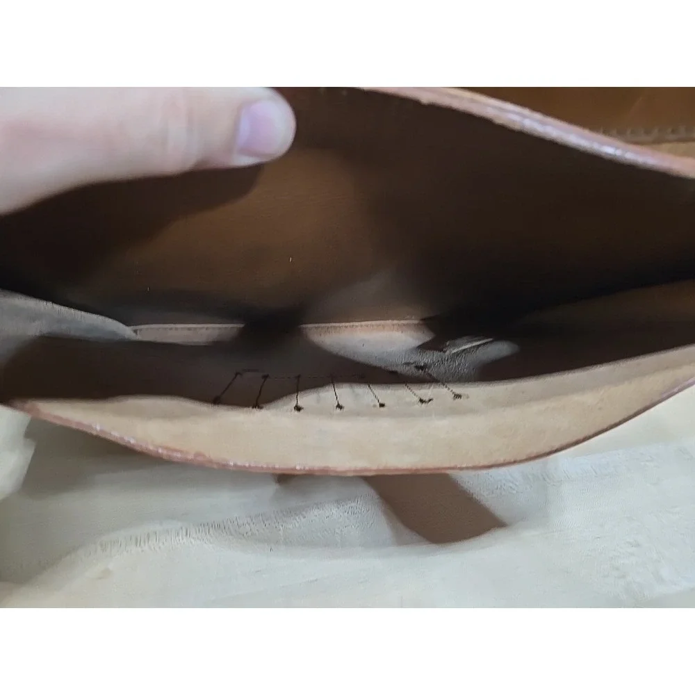 European Natural Leather Bags Messenger Business Travel (No Strap, 1 Buckle) VTG